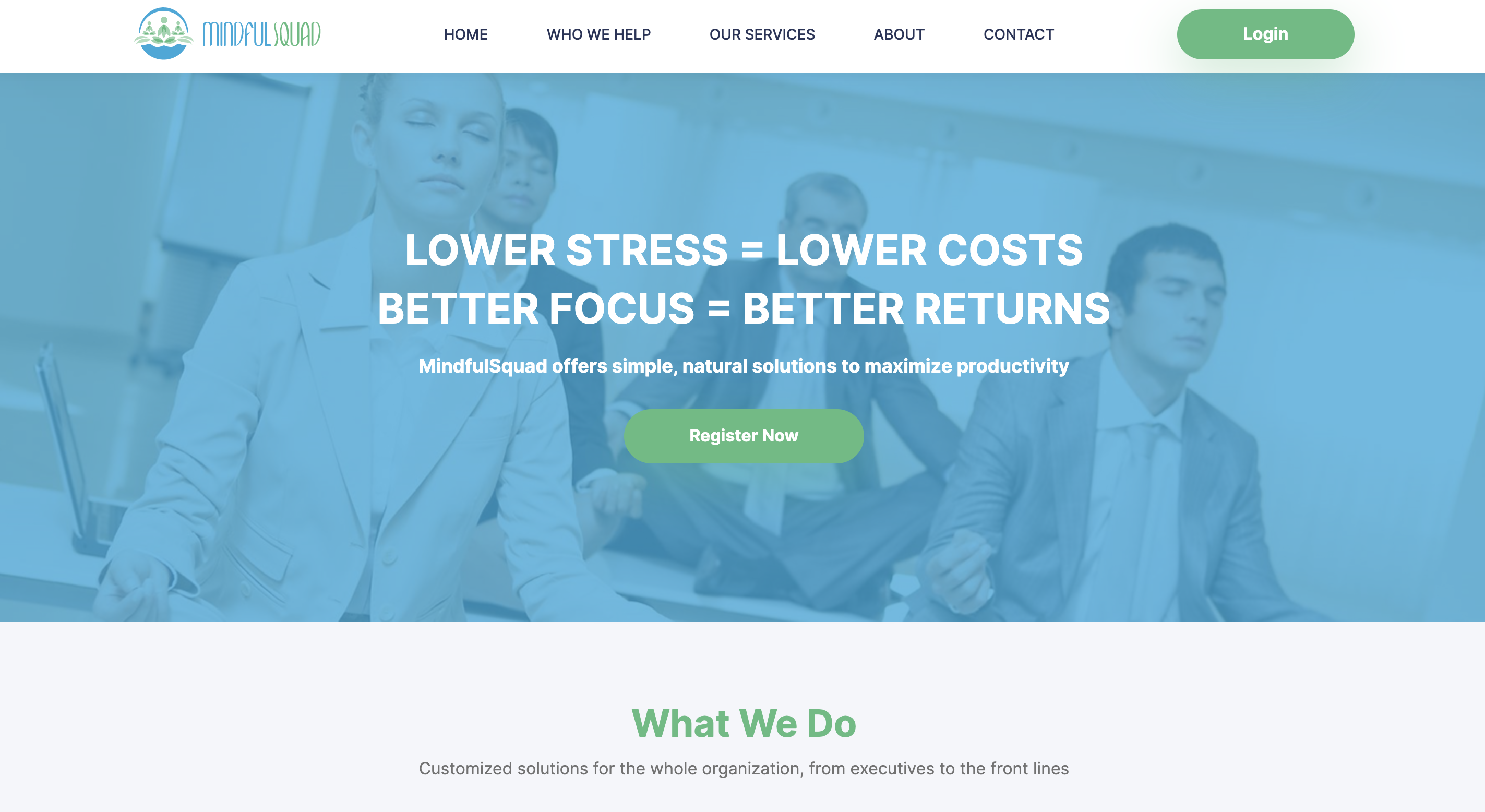 Marketing site with segment-specific messaging