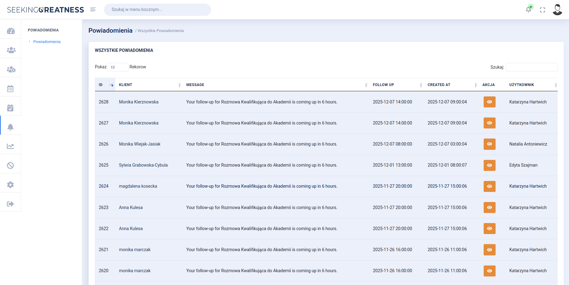Automated follow-up notifications for sales reps